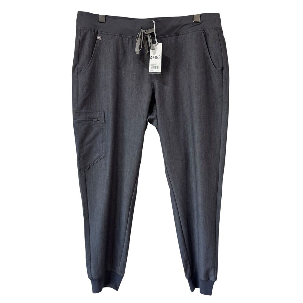 FIGS Zamora 2.0 Gray Jogger Scrub Pants Women's Size XL Style W18SW2005 NWT New